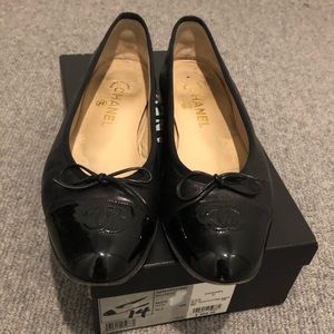 Chanel ballet flat black 39.5 9